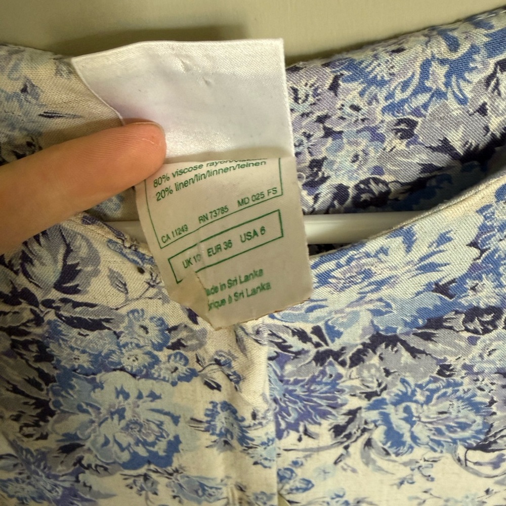 Laura Ashley Blue and White Floral Maxi Dress - Picture 3 of 3